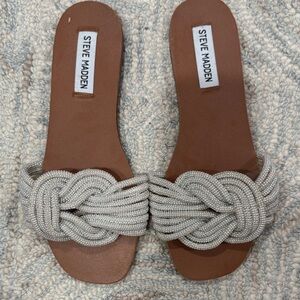 Steve Madden Women's Silver Knotted Sandals